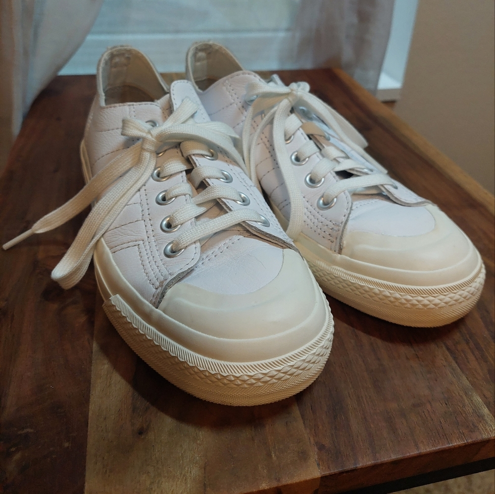 Adidas White Nizza Sneakers